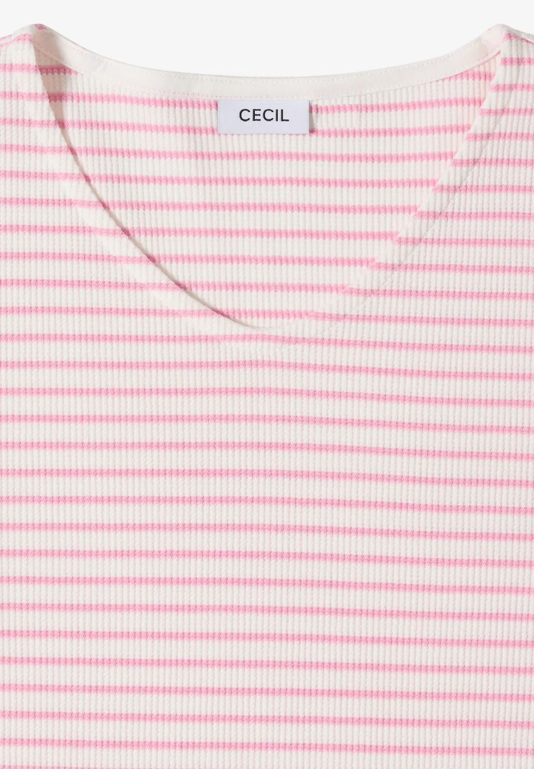 Cecil Shirt met Ronde V-hals - Light Blush Rose
