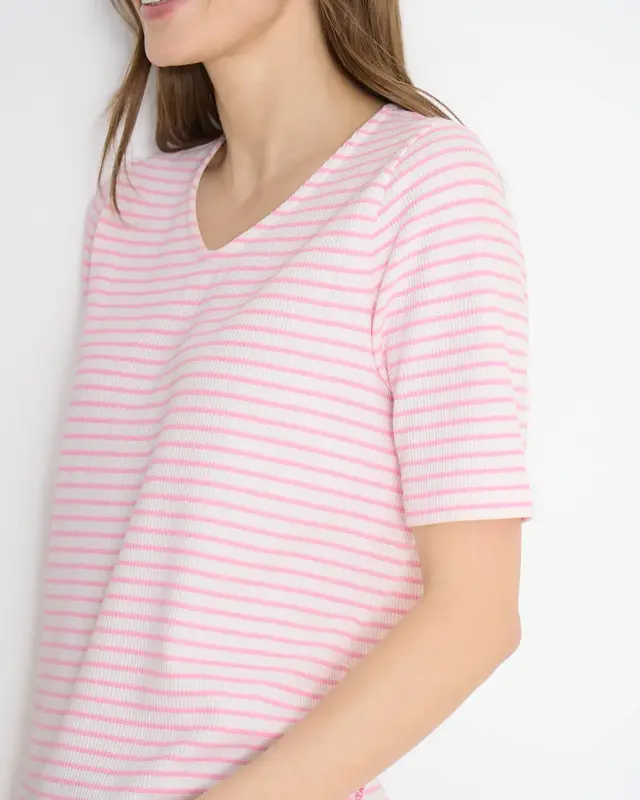 Cecil Shirt mit V-Neck - Light Blush Rose