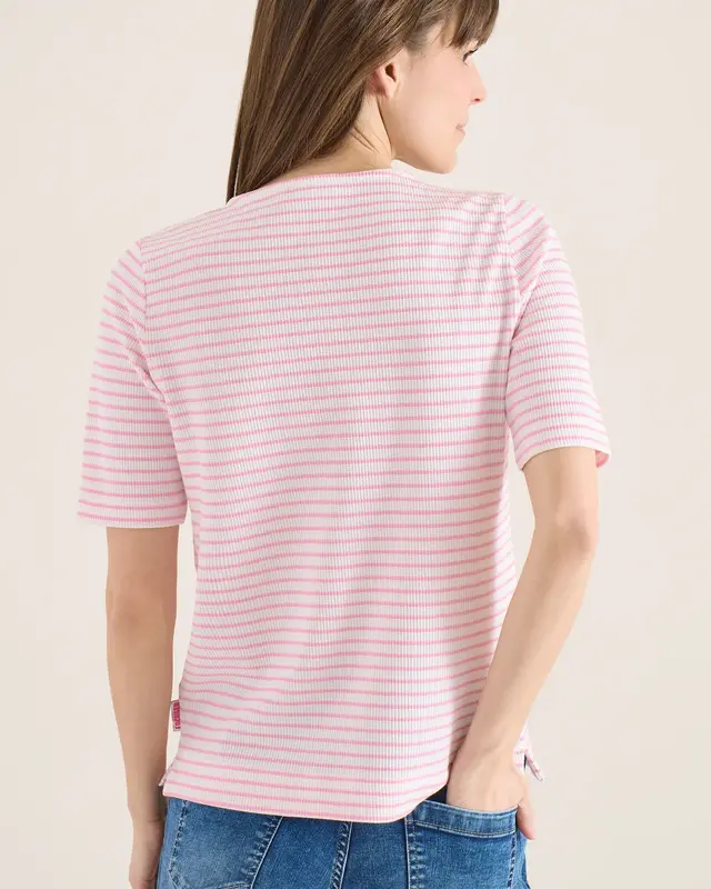 Cecil Shirt mit V-Neck - Light Blush Rose