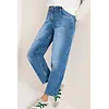 High Waist Barrel Leg Jeans Scarlett - Mid Blue Wash