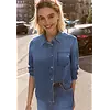 Denim Blouse - Mid Blue Authentic Washed