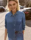 Street One Studio Denim Blouse - Mid Blue Authentic Washed