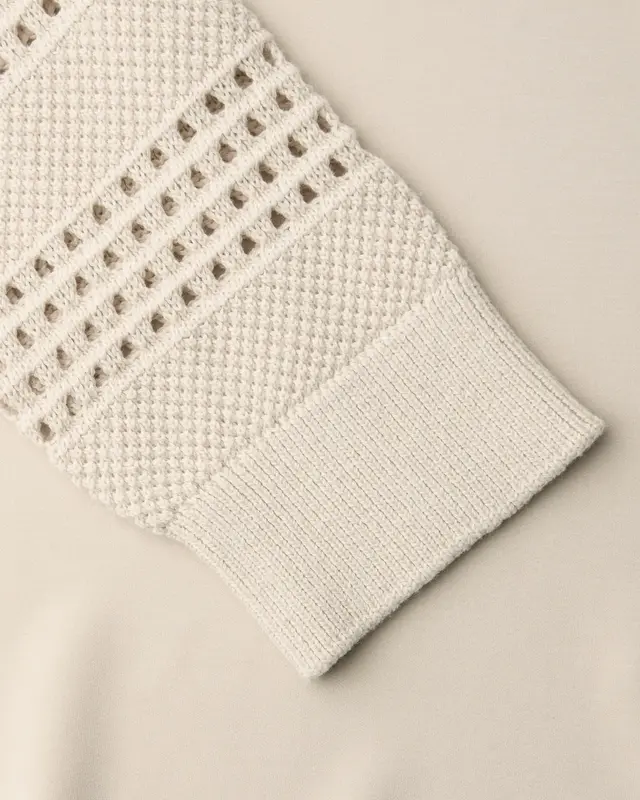 Street One Shirt met Geperforeerde Mouwen - Smoke Beige