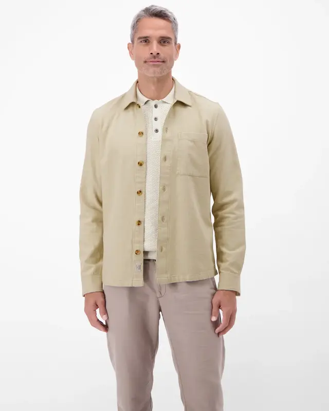 Lerros Shirt, 100% Cotton - Soft Stone