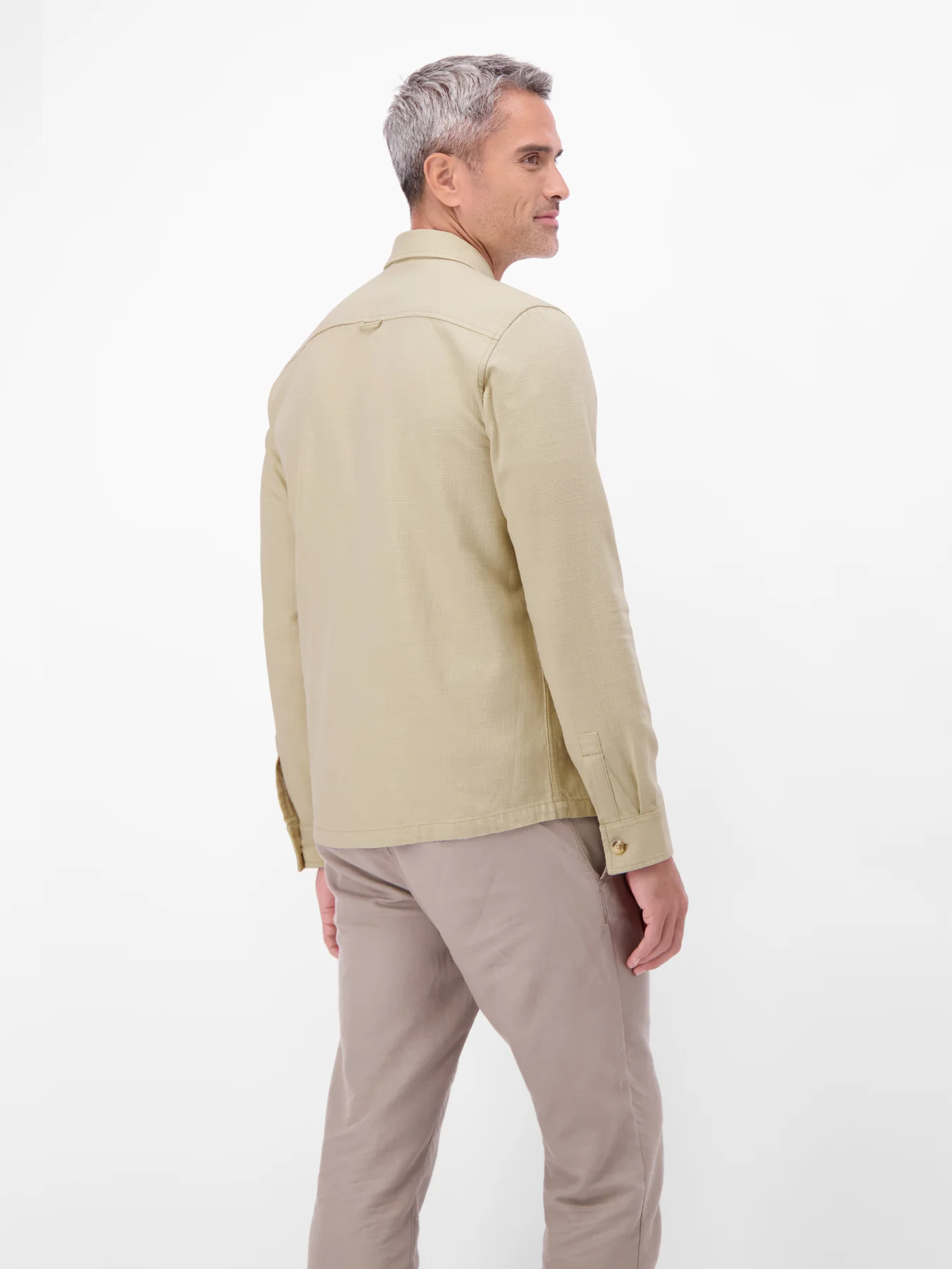 Lerros Overhemd, 100% Katoen - Soft Stone