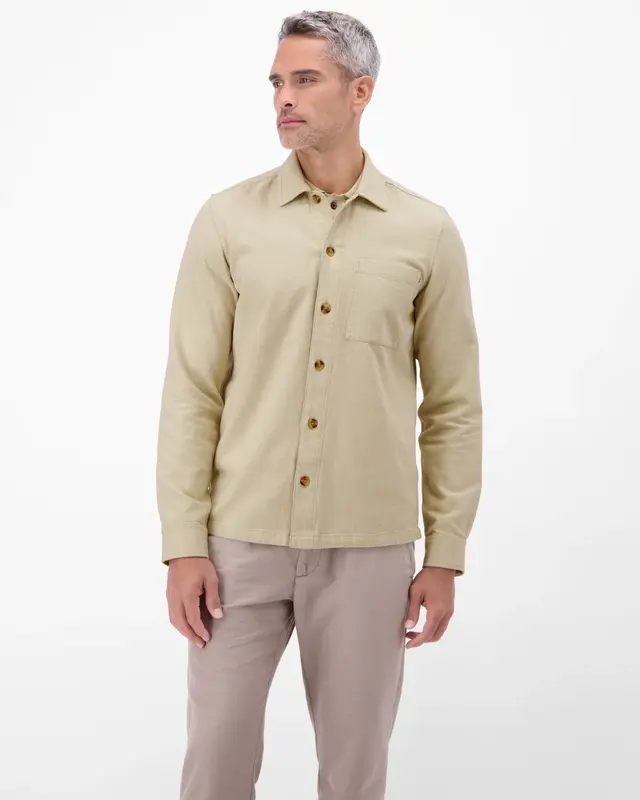 Lerros Overhemd, 100% Katoen - Soft Stone
