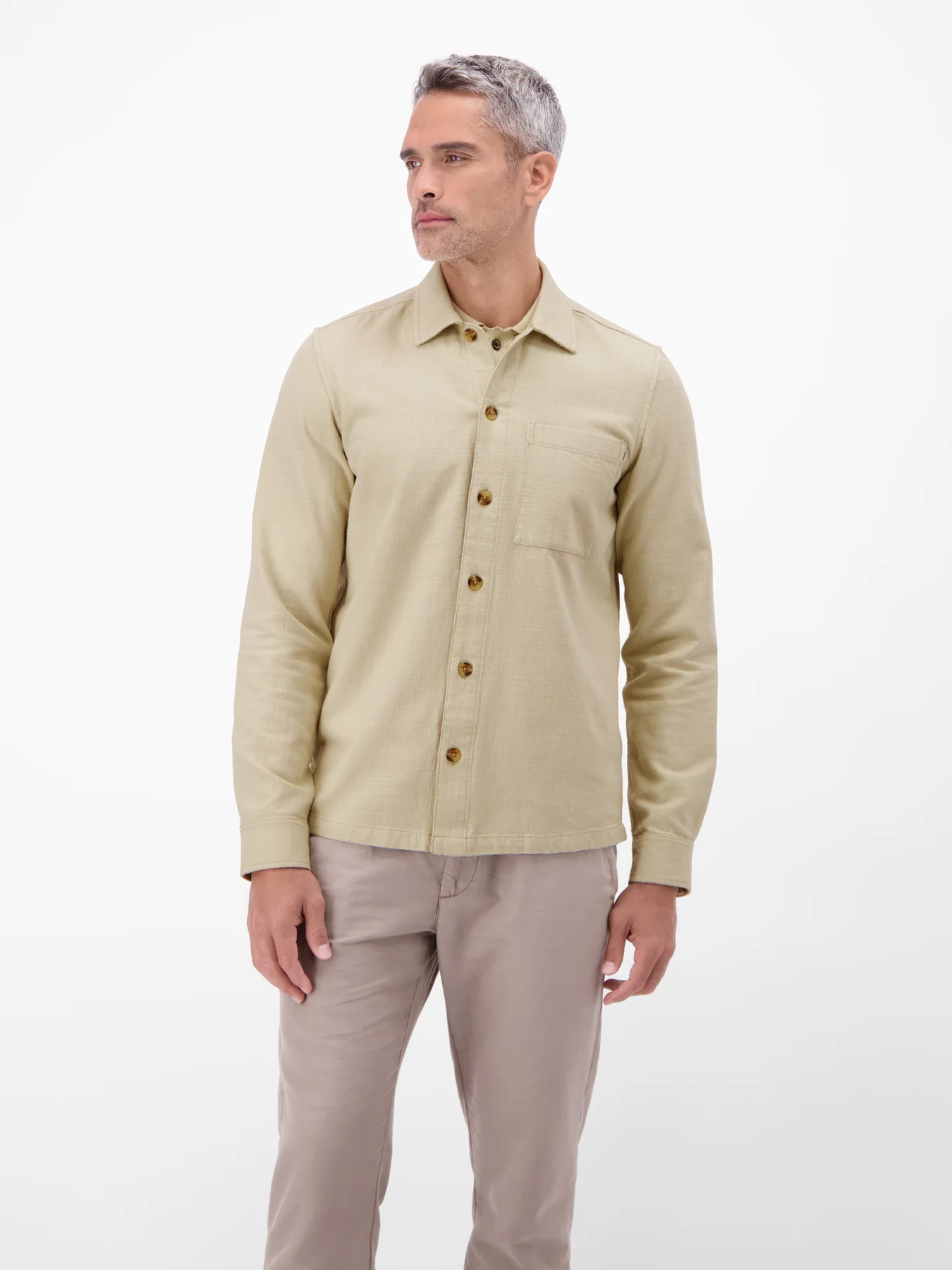 Lerros Shirt, 100% Cotton - Soft Stone