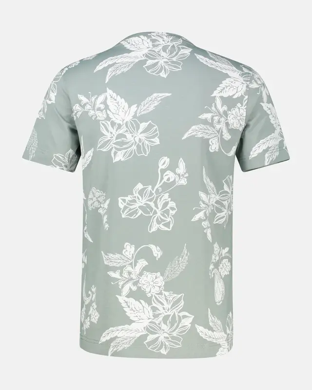 Lerros Print T-Shirt Round Neck - Storm Grey