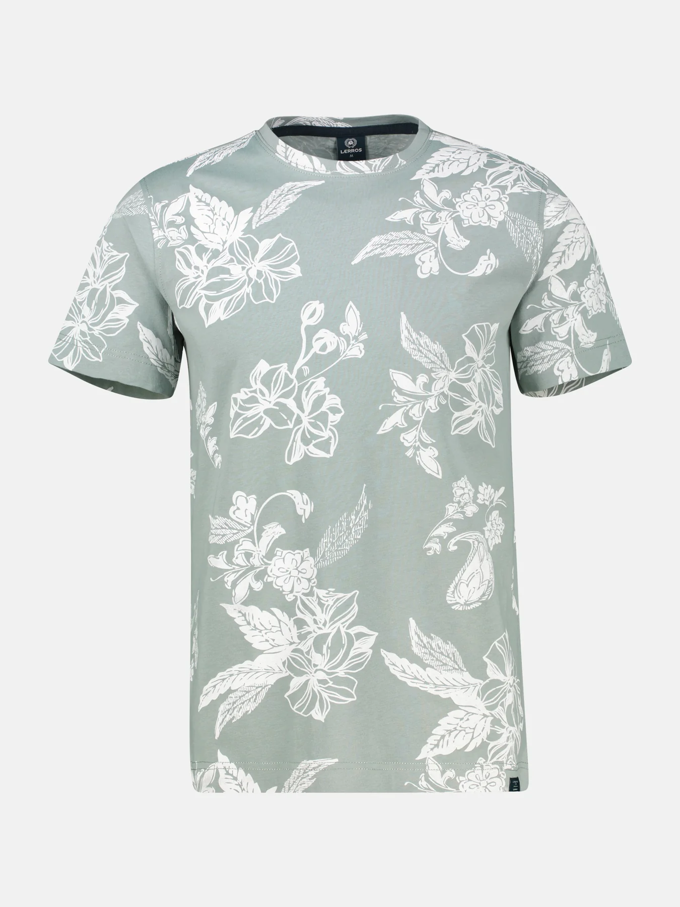Lerros Print T-Shirt Round Neck - Storm Grey