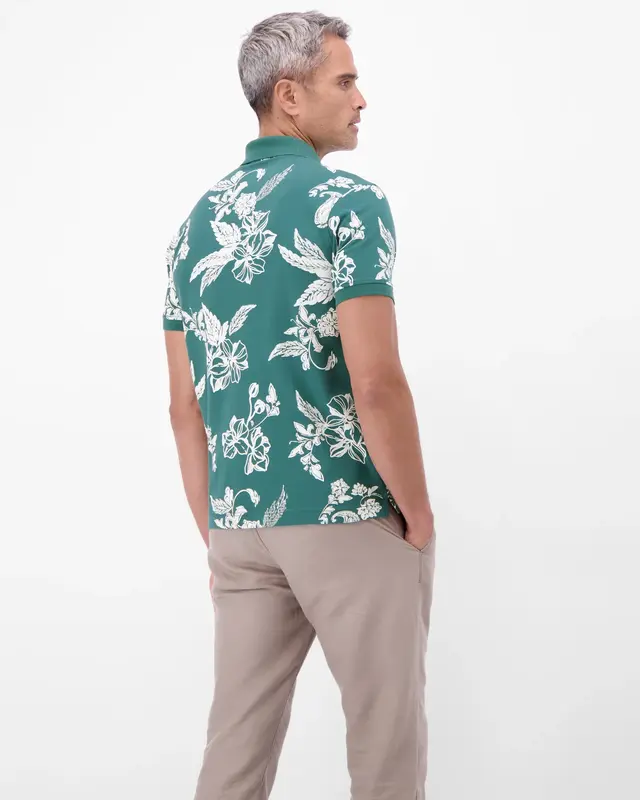 Lerros Poloshirt Print - Soft Teal