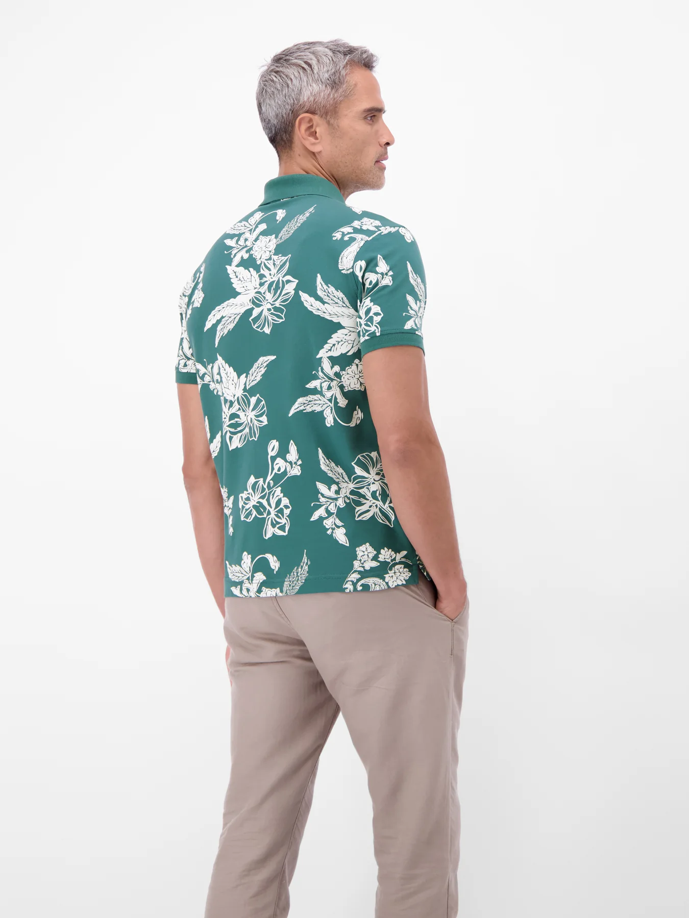 Lerros Poloshirt Print - Soft Teal