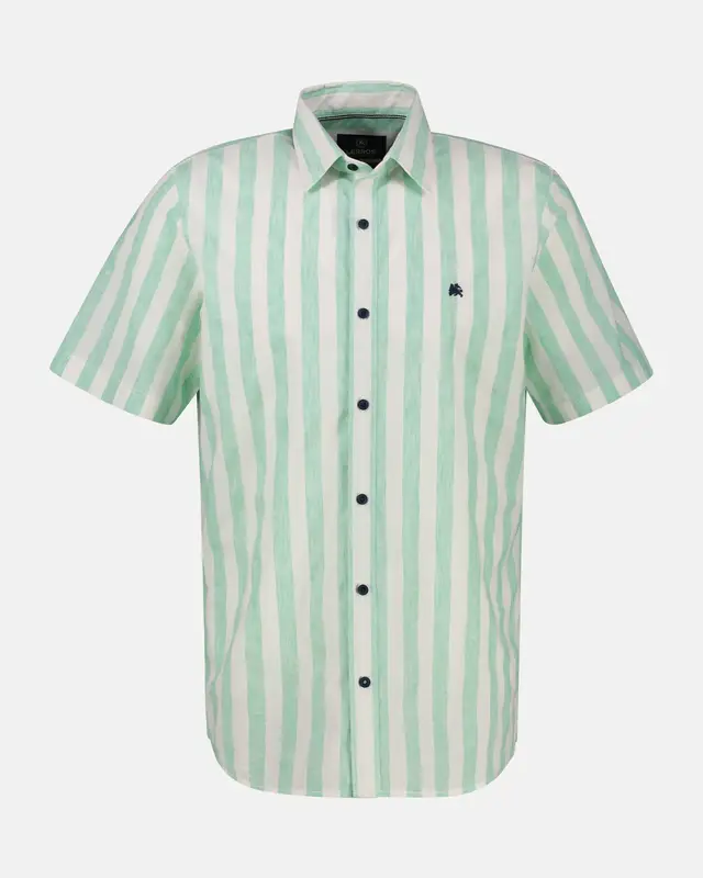 Lerros Gestreept Overhemd - Mint Water