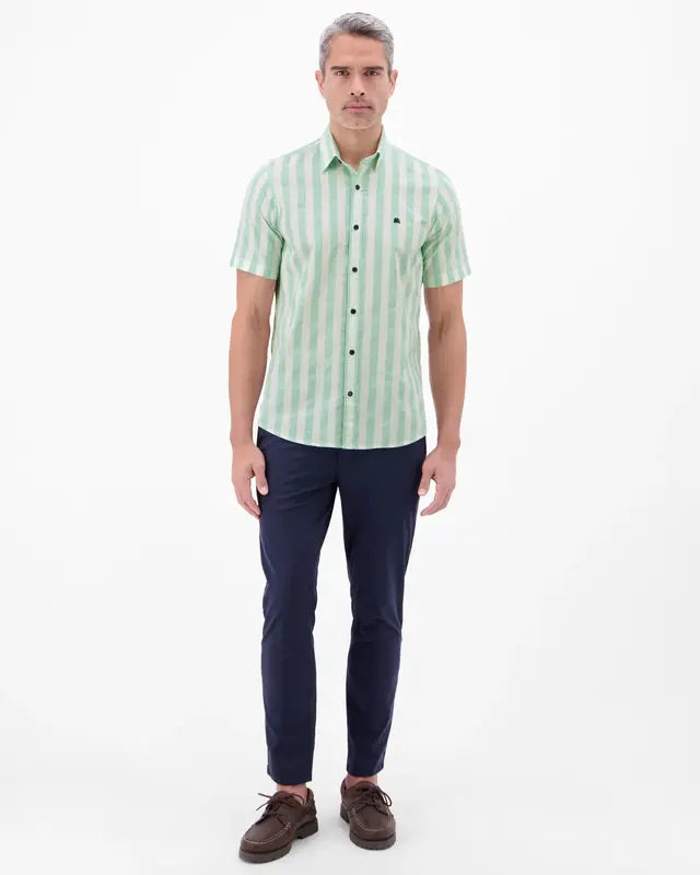 Lerros Striped Shirt - Mint Water