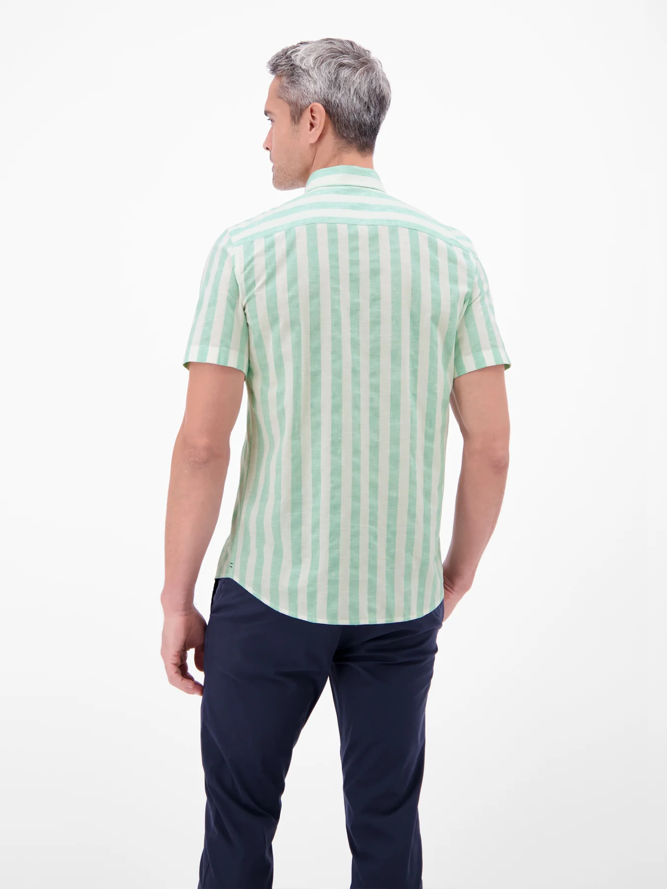 Lerros Streifen Hemd - Mint Water