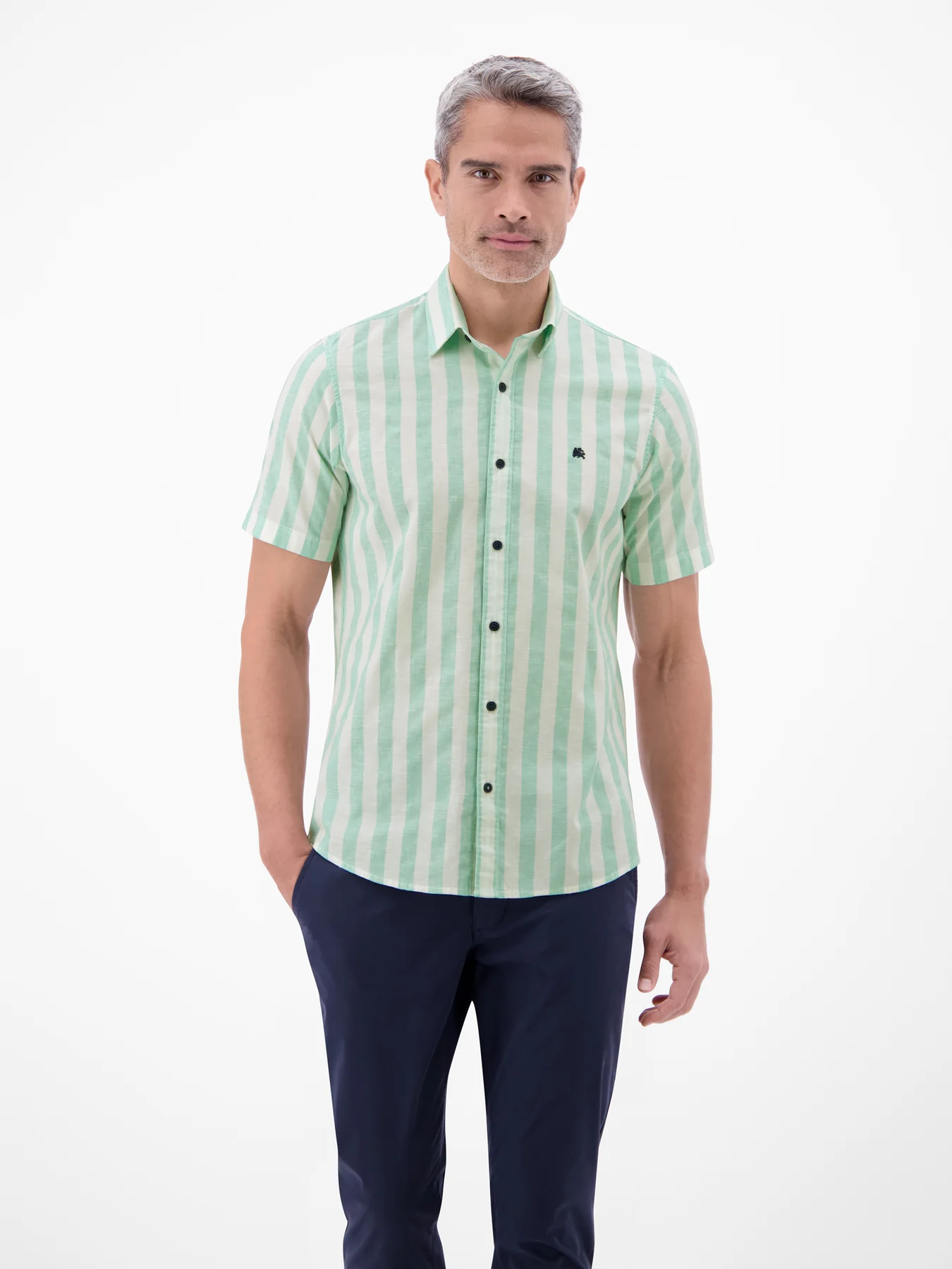 Lerros Striped Shirt - Mint Water