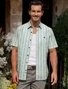 Lerros Striped Shirt - Mint Water