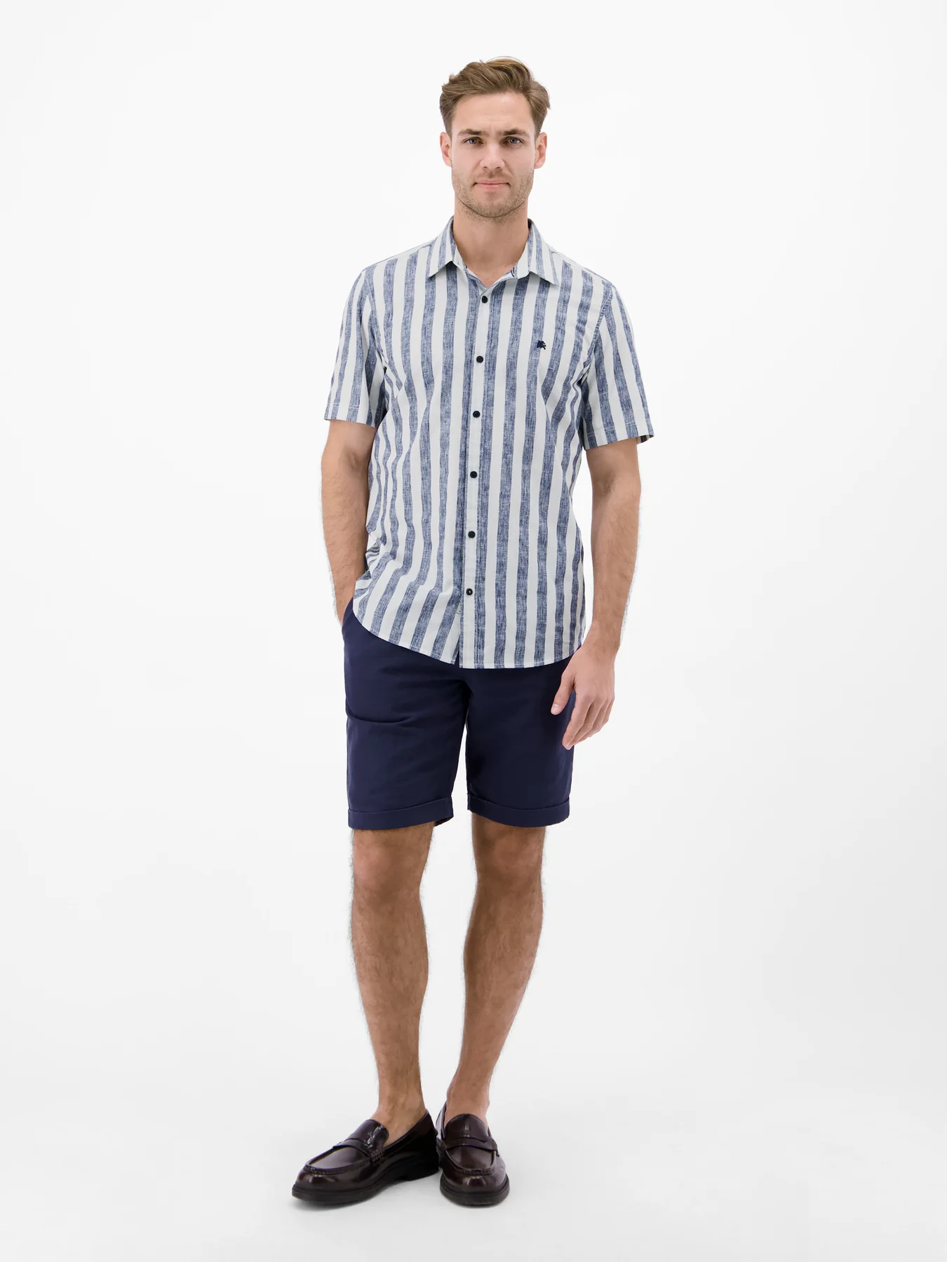 Lerros Striped Shirt - True Blue