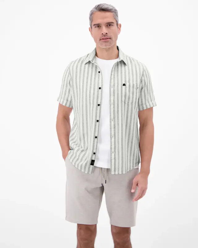 Lerros Striped Shirt - Broken White