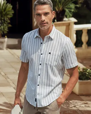 Lerros Striped Shirt - Broken White