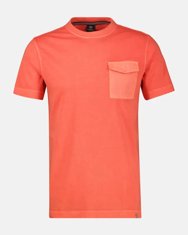 Lerros T-Shirt met Borstzak - Vivid Red