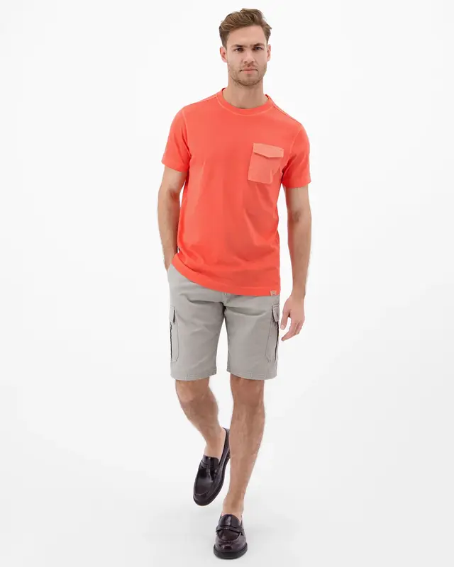 Lerros T-Shirt mit Brusttasche - Vivid Red