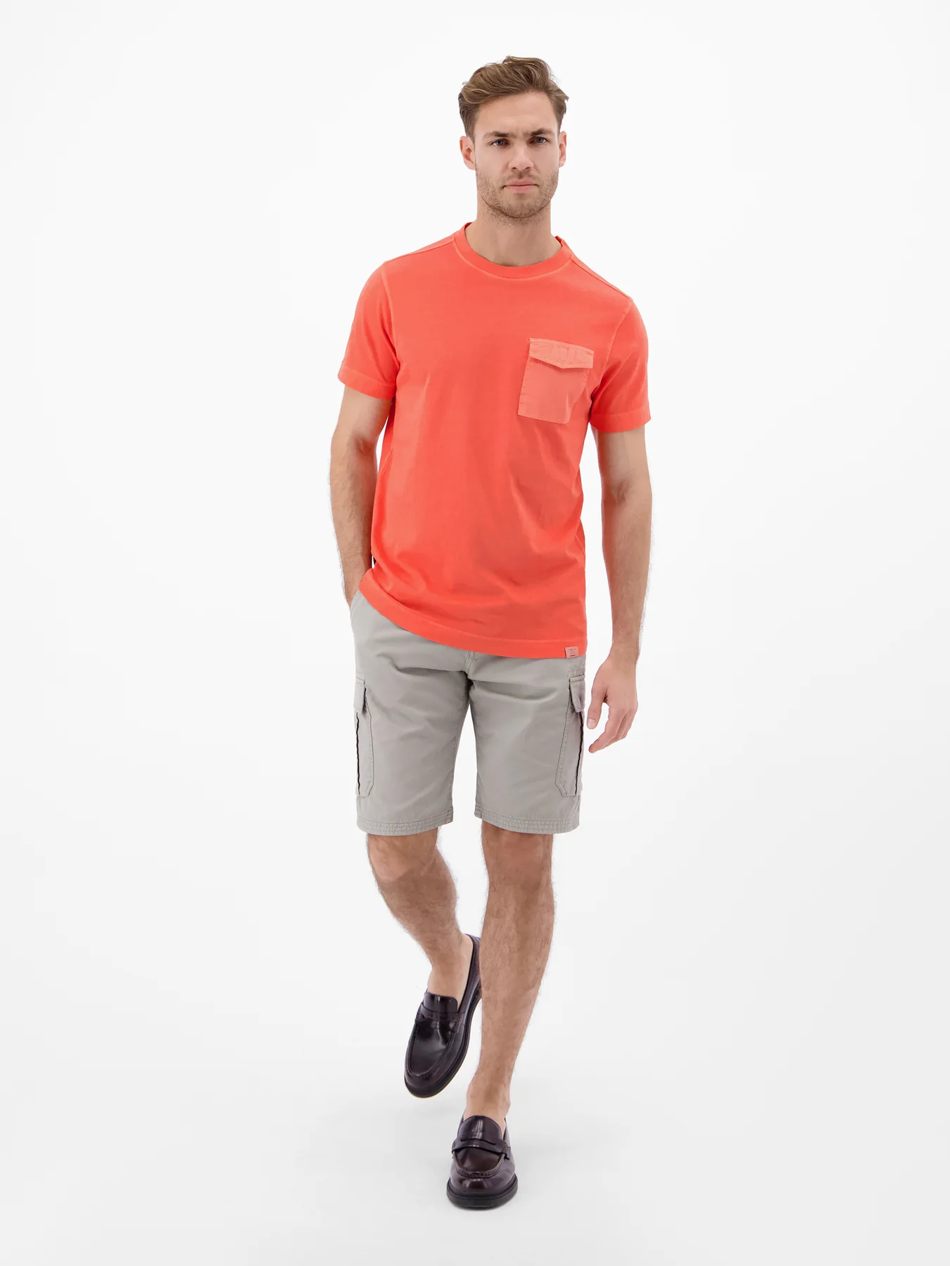 Lerros T-Shirt with Chestpocket - Vivid Red
