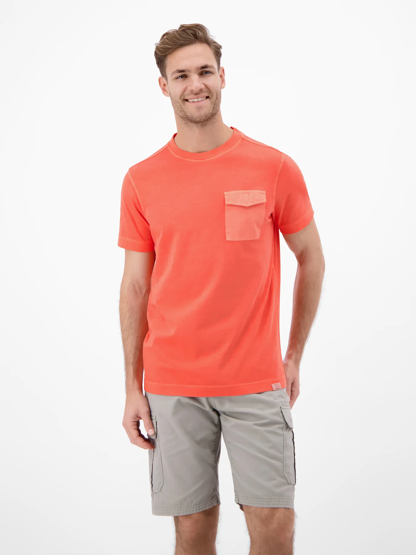 Lerros T-Shirt mit Brusttasche - Vivid Red