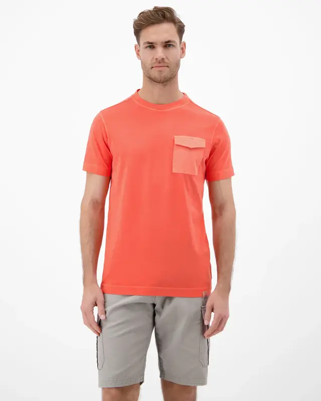 Lerros T-Shirt mit Brusttasche - Vivid Red