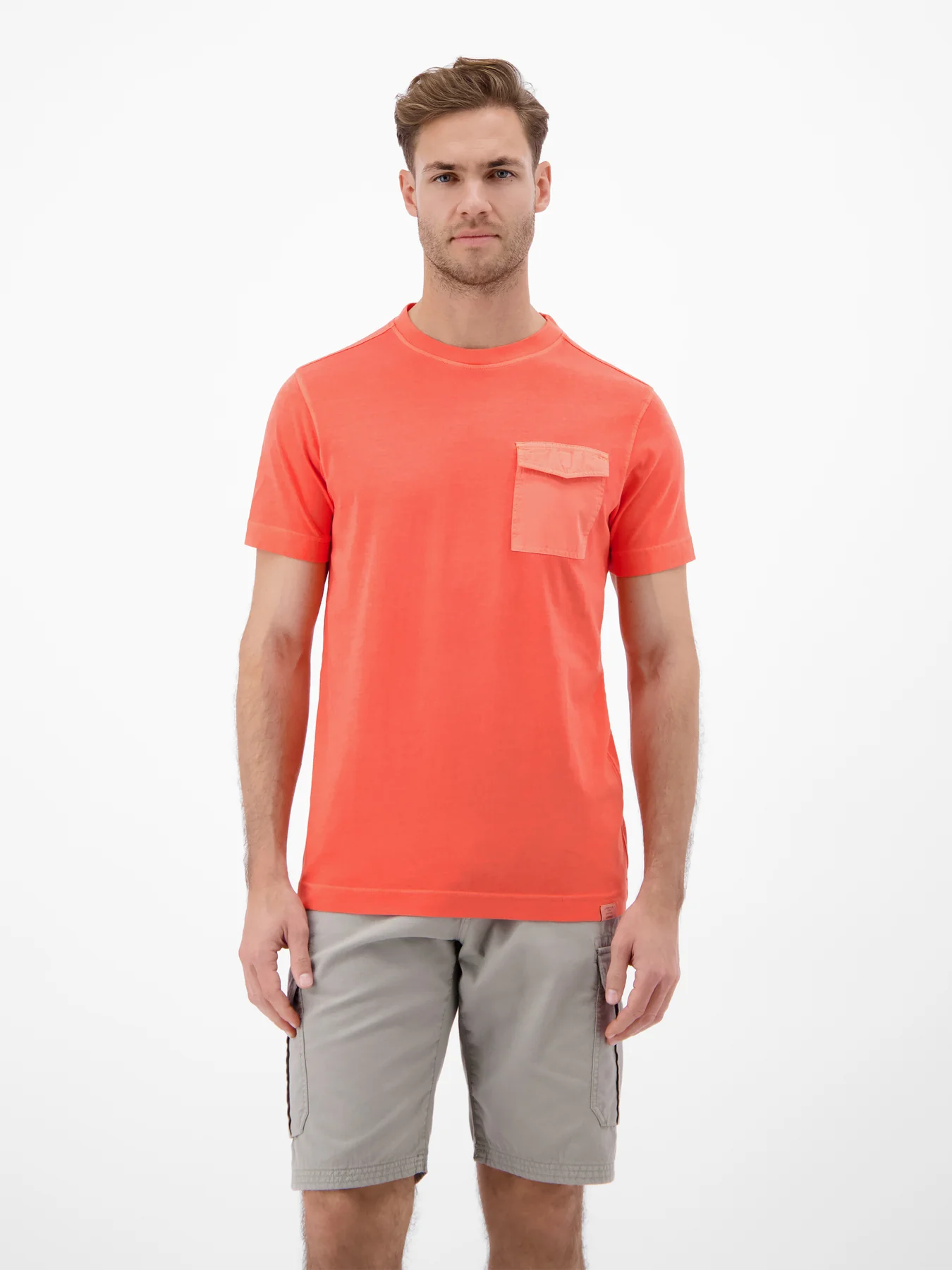 Lerros T-Shirt mit Brusttasche - Vivid Red