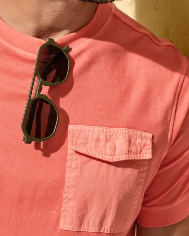 Lerros T-Shirt met Borstzak - Vivid Red