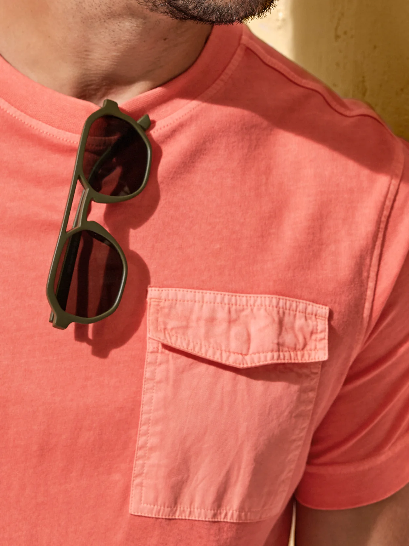 Lerros T-Shirt with Chestpocket - Vivid Red