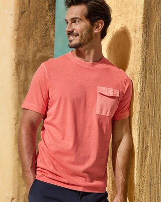 Lerros T-Shirt met Borstzak - Vivid Red