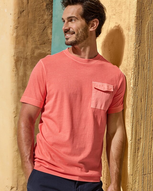 Lerros T-Shirt met Borstzak - Vivid Red