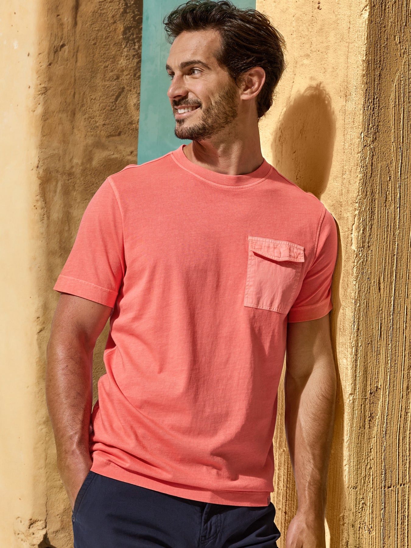 Lerros T-Shirt met Borstzak - Vivid Red