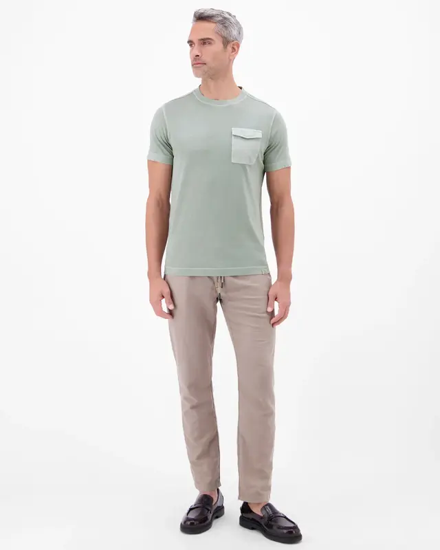 Lerros T-Shirt mit Brusttasche - Storm Grey