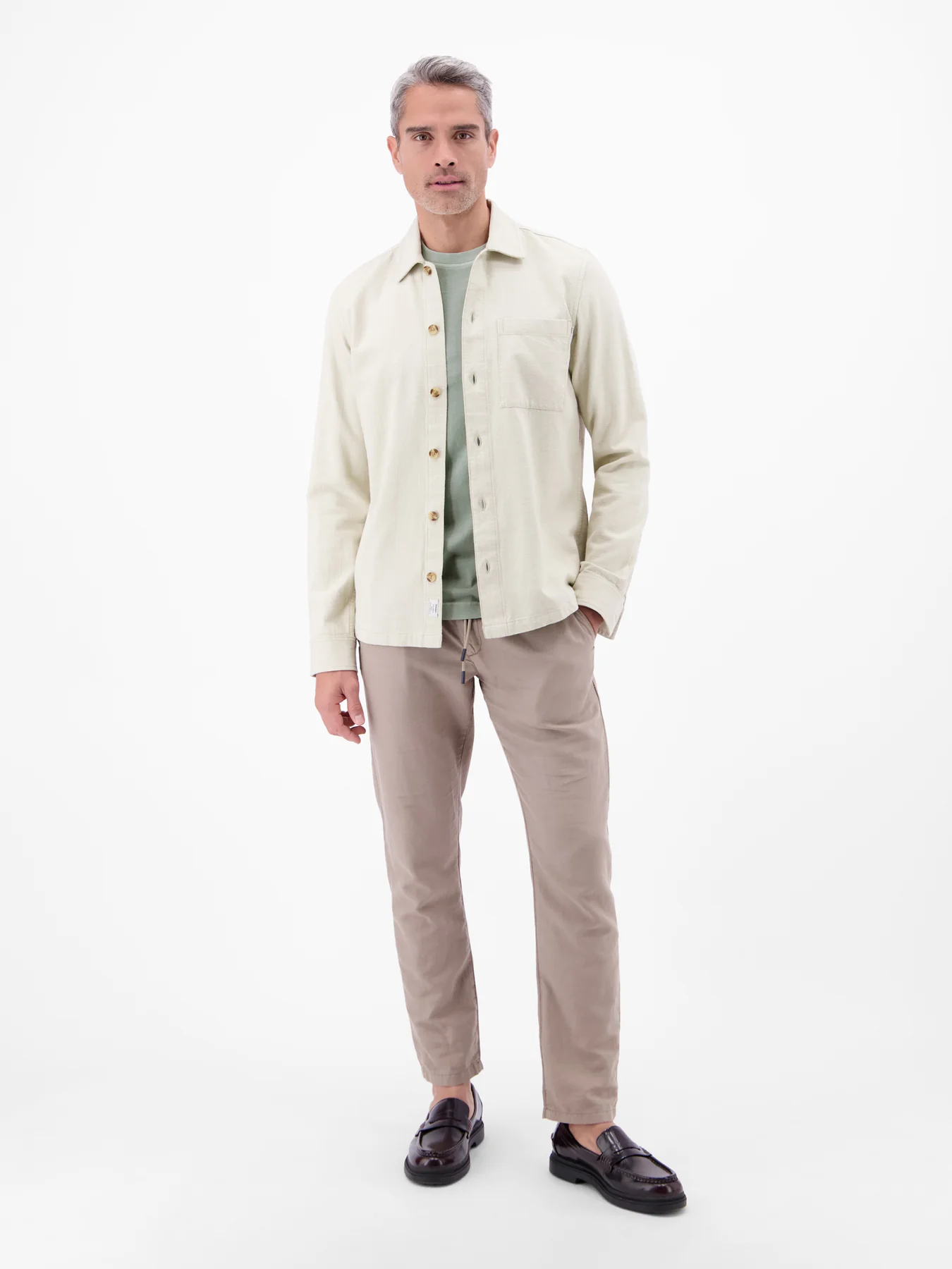 Lerros T-Shirt with Chestpocket - Storm Grey