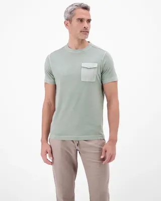 Lerros T-Shirt with Chestpocket - Storm Grey