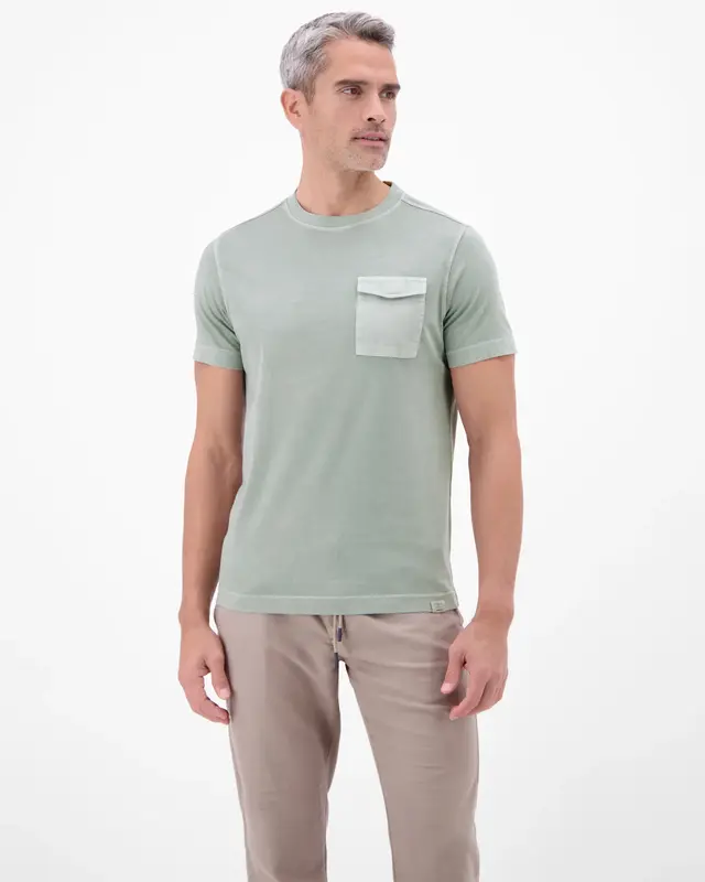 Lerros T-Shirt met Borstzak - Storm Grey