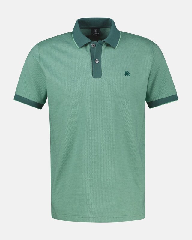 Lerros Poloshirt, Tweekleurig - Soft Teal