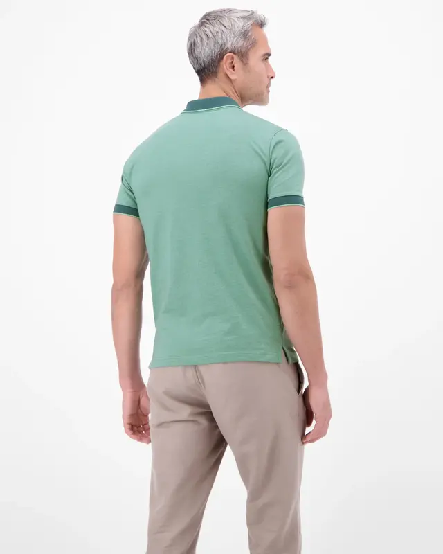 Lerros Poloshirt, Tweekleurig - Soft Teal