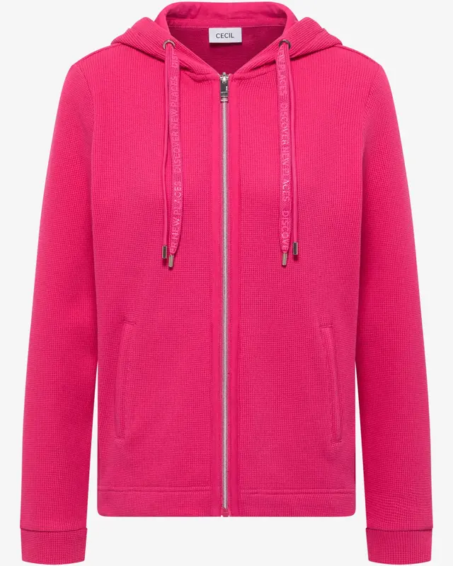 Cecil Cardigan with Hood - Beetroot Pink