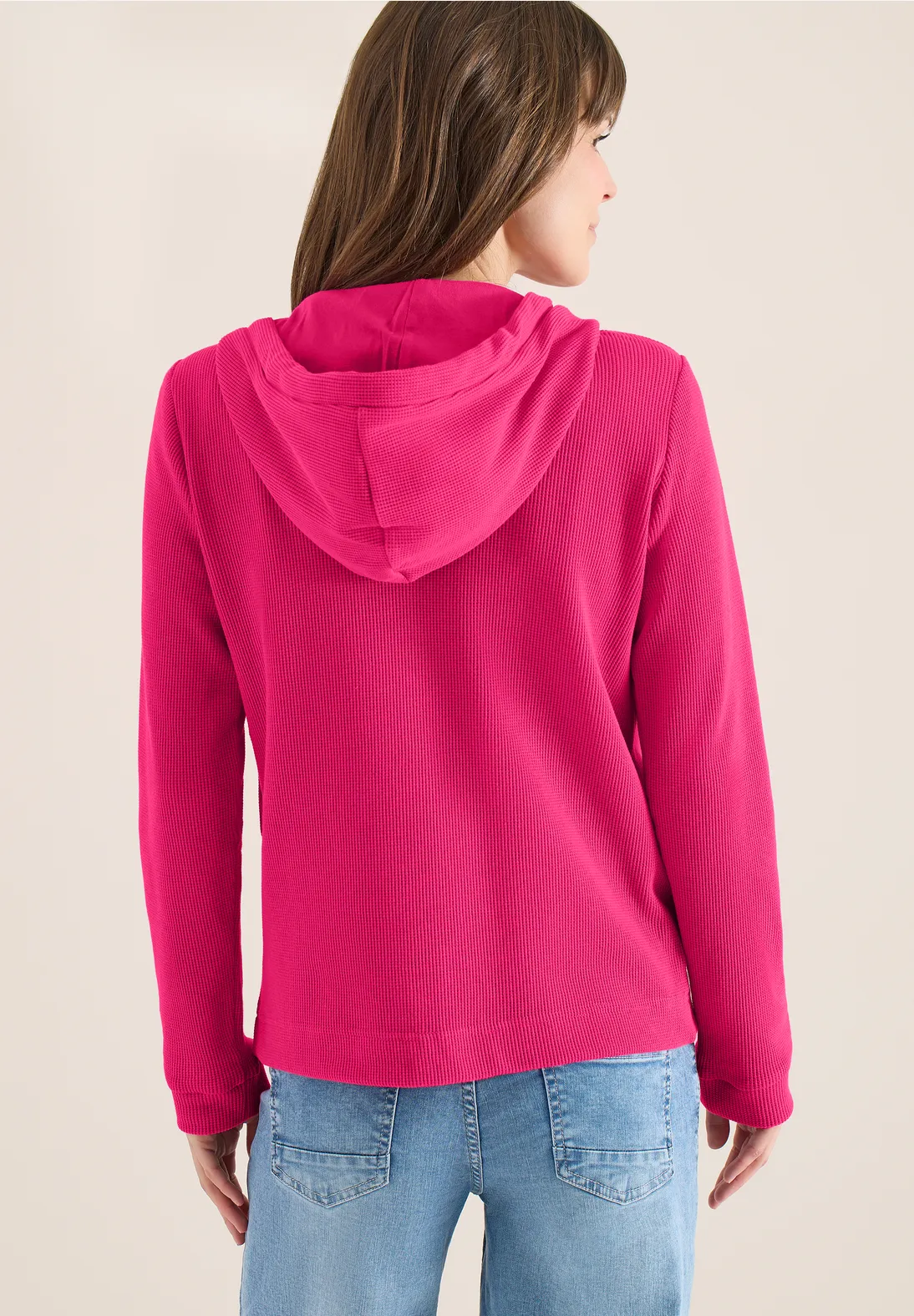 Cecil Cardigan mit Kapuze - Beetroot Pink