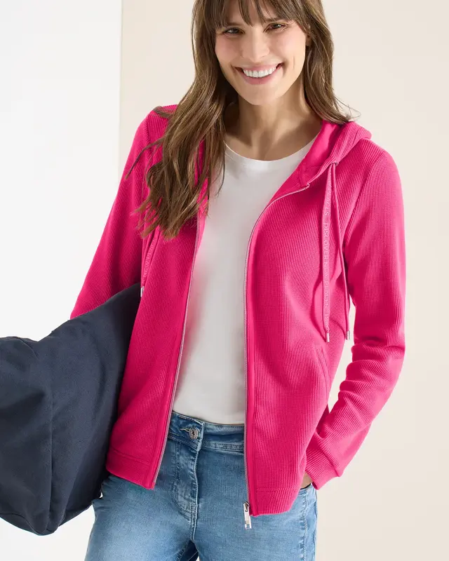 Cecil Vest met Capuchon - Beetroot Pink