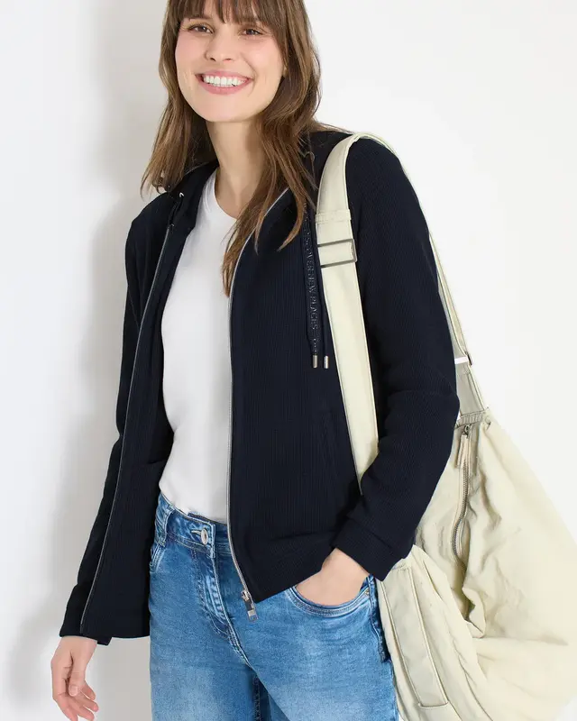 Cecil Cardigan mit Kapuze - Universal Blue