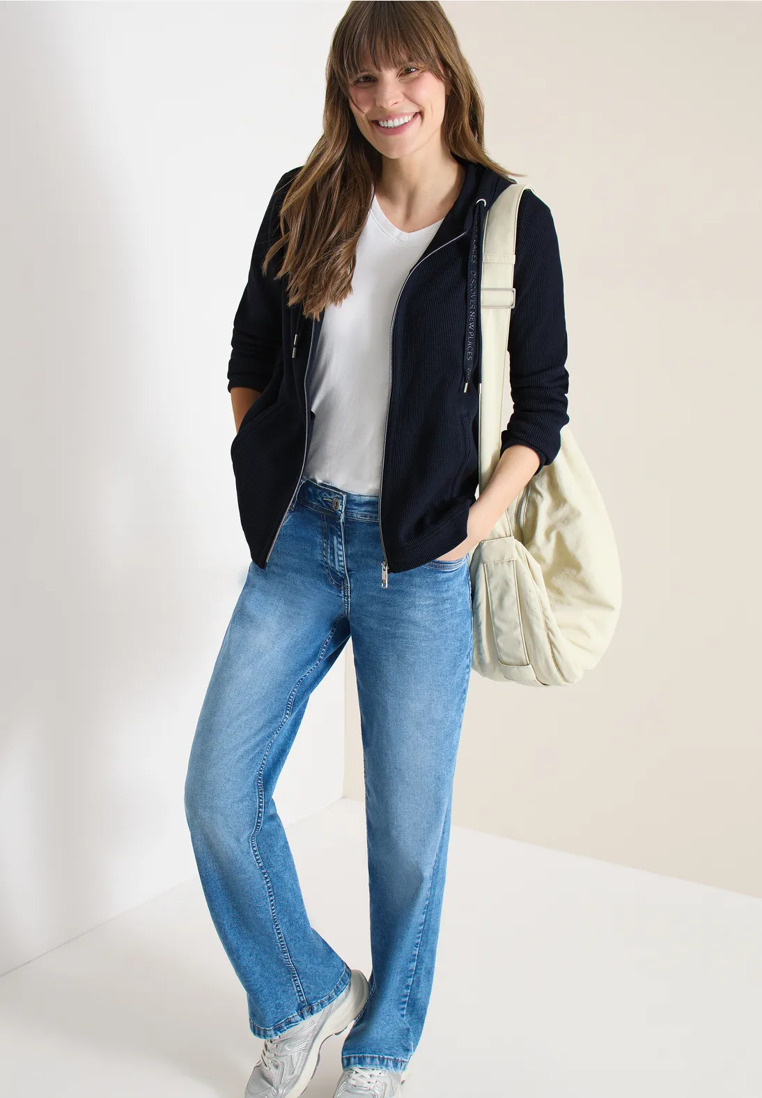 Cecil Cardigan mit Kapuze - Universal Blue