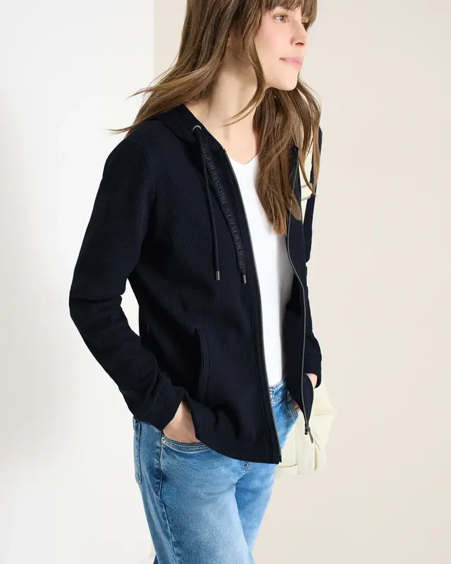 Cecil Cardigan mit Kapuze - Universal Blue