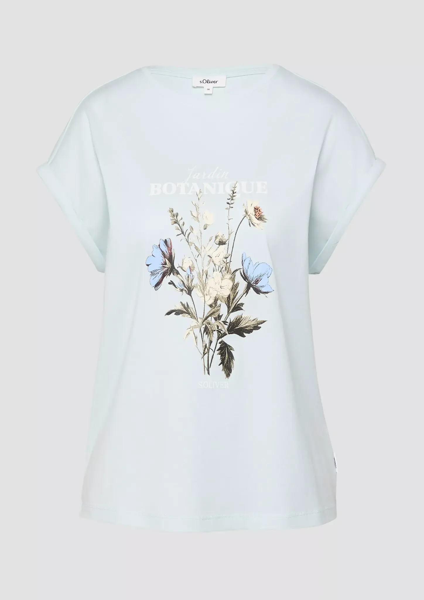 S. Oliver T-Shirt Frontprint - Blue