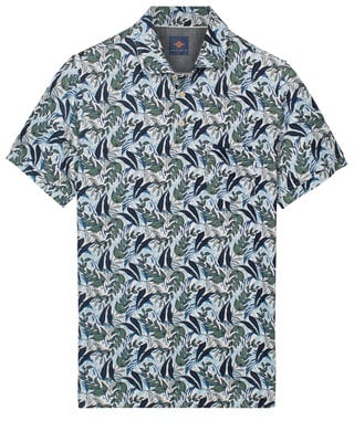 Baileys Poloshirt Leaves - Misty Green