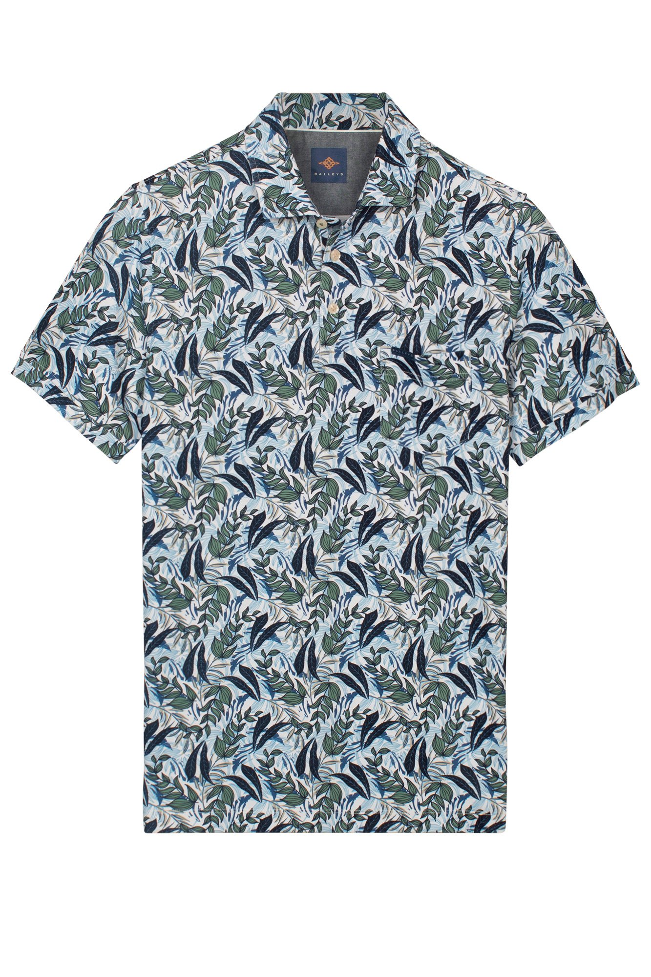 Baileys Poloshirt Leaves - Misty Green