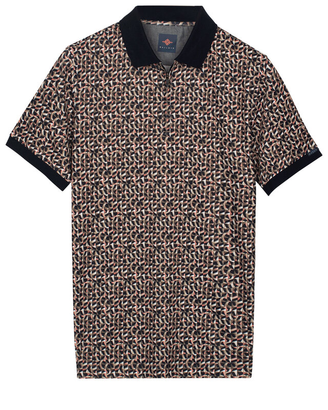 Baileys Poloshirt Mosaic - Taupe